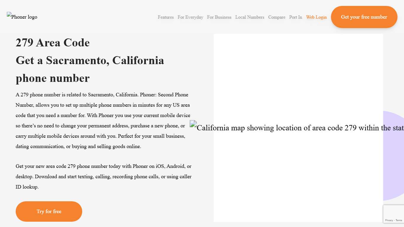 279 Area Code - Get a Sacramento, California phone number