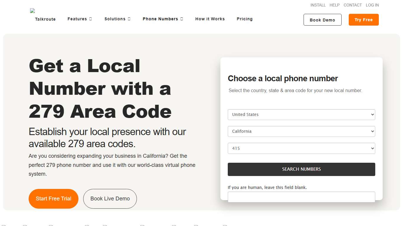 Get 279 Area Code Phone Numbers [Location & Time Zone]